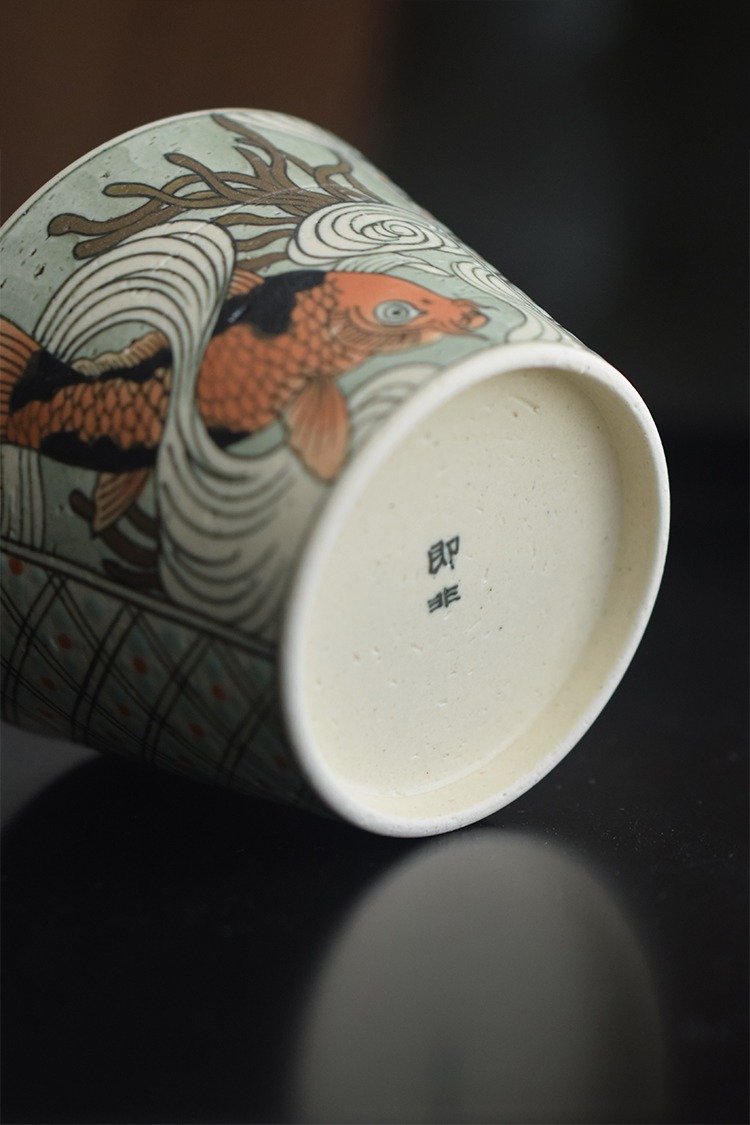 Handcrafted porcelain cup from JIFEI series suits both tea and coffee lovers with refined style and versatility.