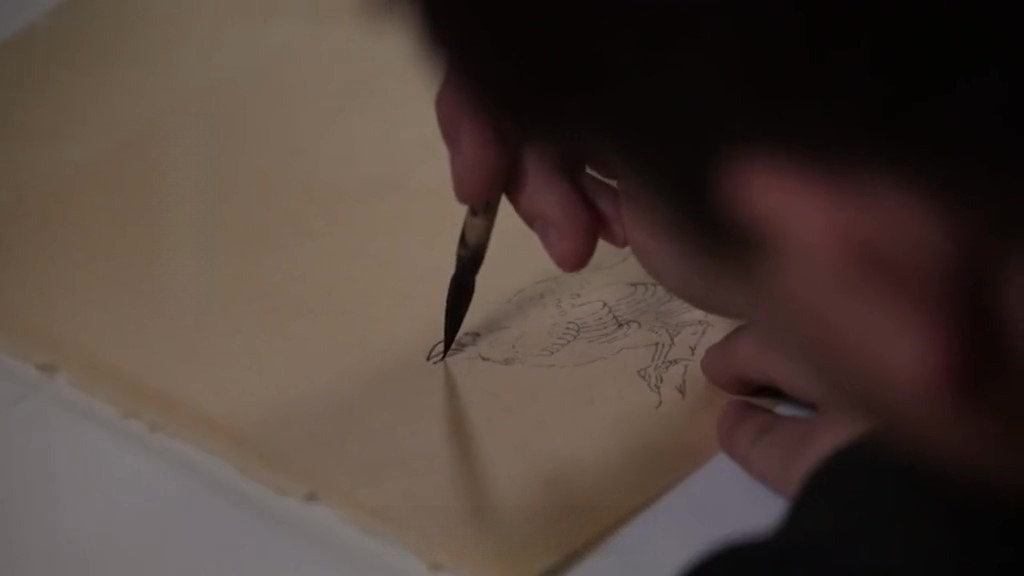 The first draft or outline of a design, often used as a reference or guide for further refinement. In ceramics, it refers to the initial drawing made before painting or decorating a piece of pottery.