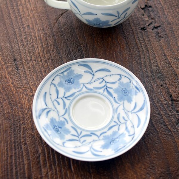 Blue and white plate for elegant kitchens.