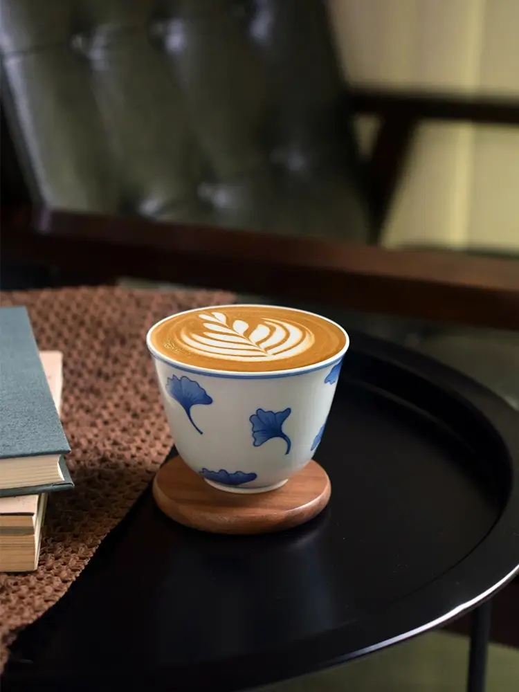 Handmade ceramic cup tailored for business receptions, pairs perfectly with lattes in formal settings