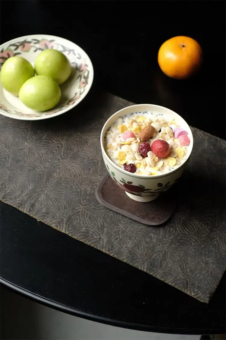 Custom milk cup with camellia motif, designed for elegant daily use in modern family kitchens.