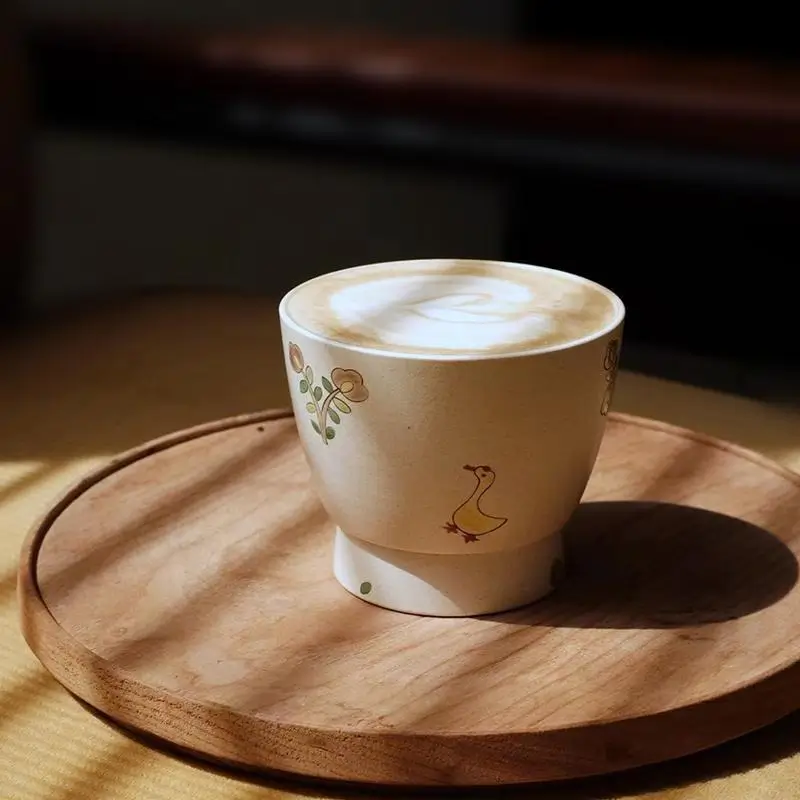 Custom ceramic mug in vintage style, designed for aesthetic lovers.