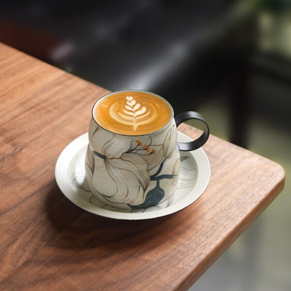 Brew a latte with a handcrafted ceramic cup to ease work stress.