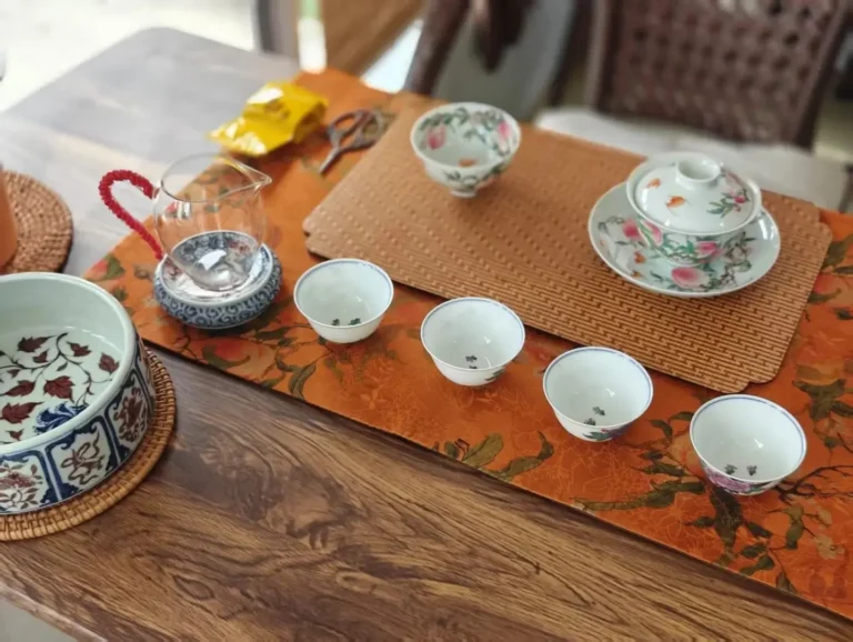 Handcrafted peach-shaped Gongfu tea set from Jingdezhen, symbolizing longevity and traditional Chinese culture