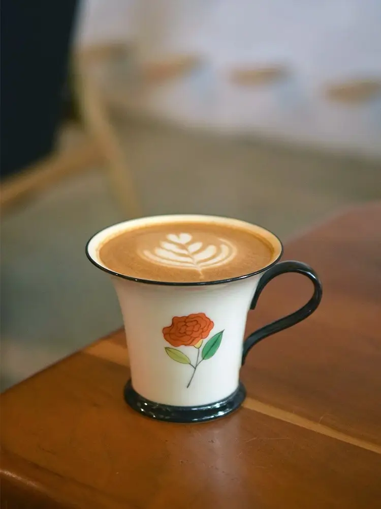 Vintage-style ceramic coffee mug adds timeless elegance to every woman’s homeware collection.